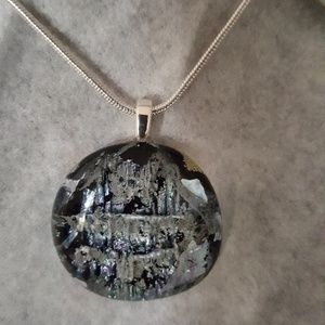 Fused glass pendant